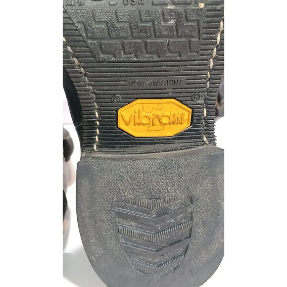 Chippewa Engineer Boots Black Steel Toe Vibram Frye Men’s 6D Women’s 8 Vintage - Picture 16 of 16